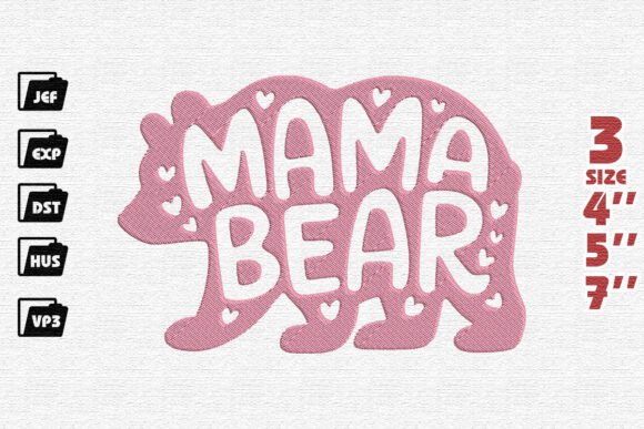 Mama Bear Embroidery Design Review for Boutique Apparel